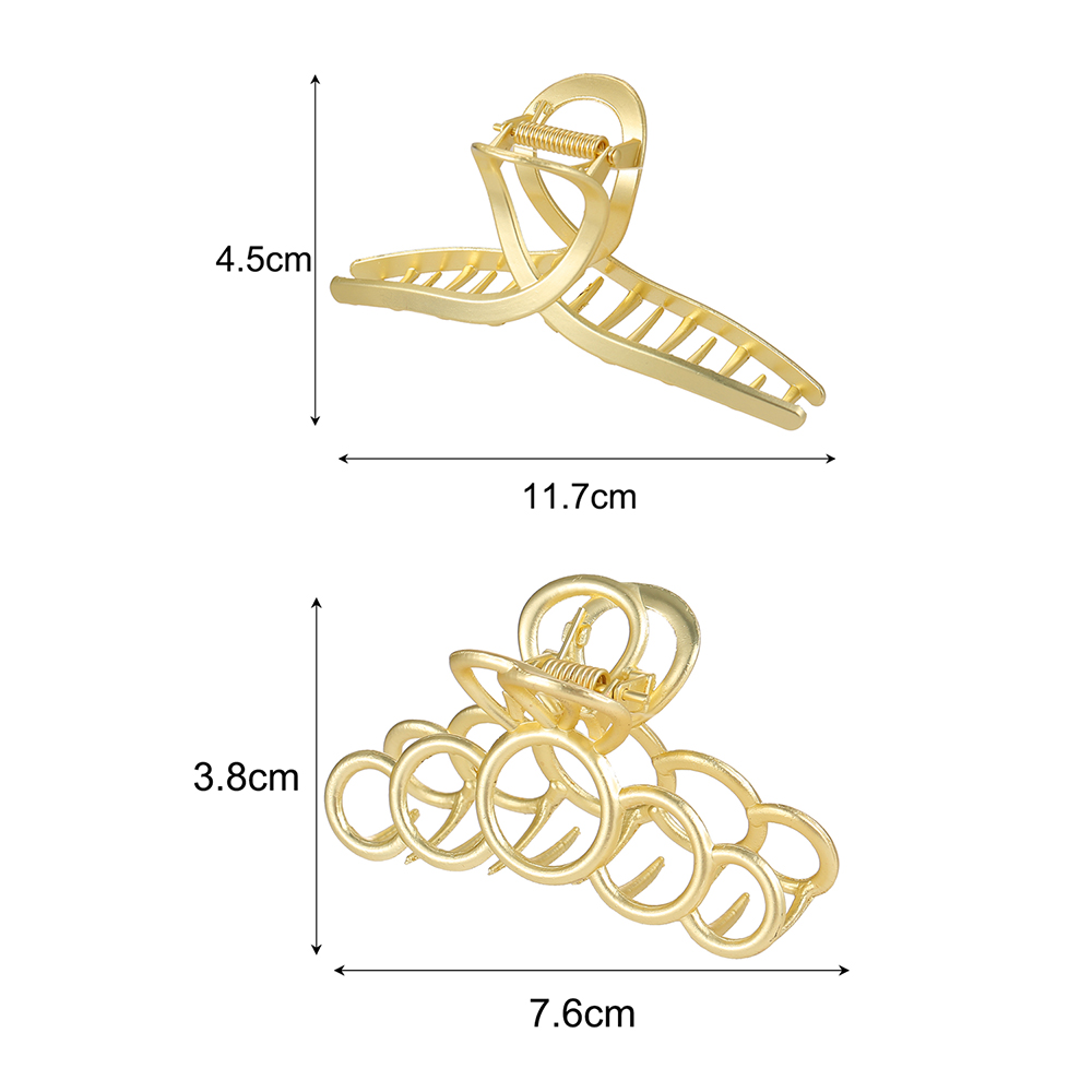 YEEZII Jepit Rambut Model Butterfly Plate Hollow Bahan Metal Gaya Korea