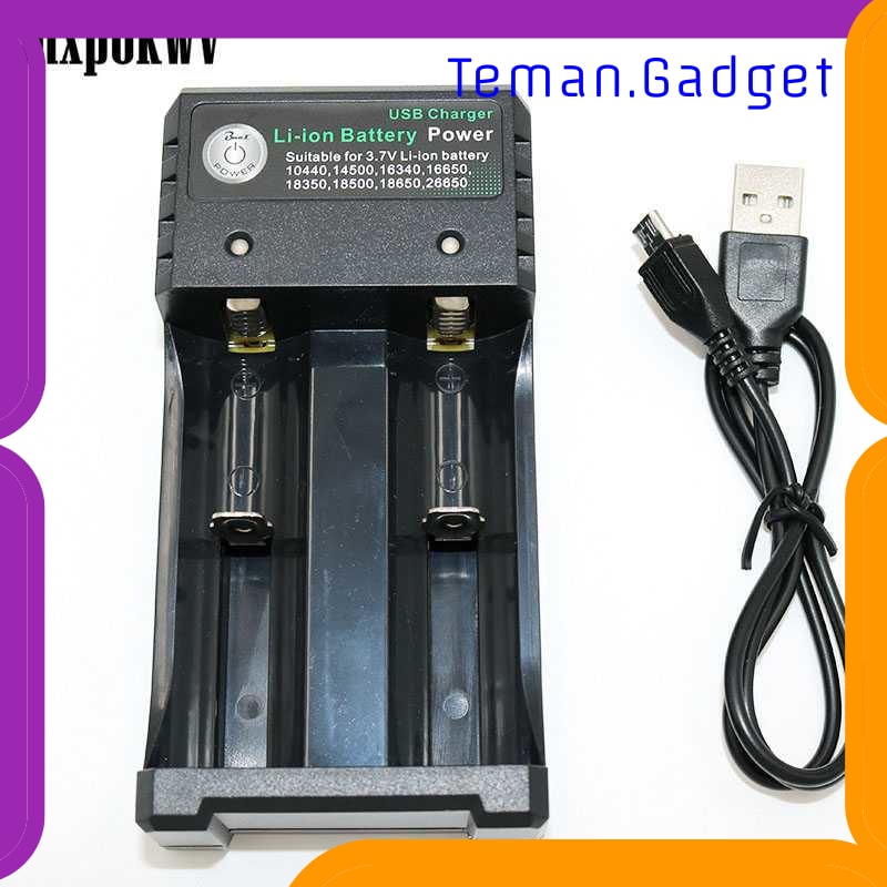 TG-IE225 GTF CHARGER BATERAI 18650 2 SLOT PLUG MICRO USB - GF0012