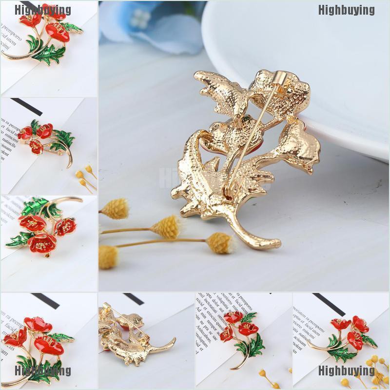 Hbid Glory Bros Bentuk Bunga Poppy Warna Silver / Gold