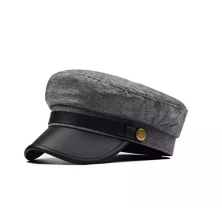 Topi Pria terbaru- Sailorman Army-Topi Pelaut- Leather Cap- Cadet Military-topi Ariel-Korean style