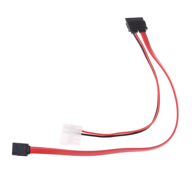 {LUCKID}7+6 Pin slimline sata cable for slim latop SATA DVD+/-RW Drive power cord to PC