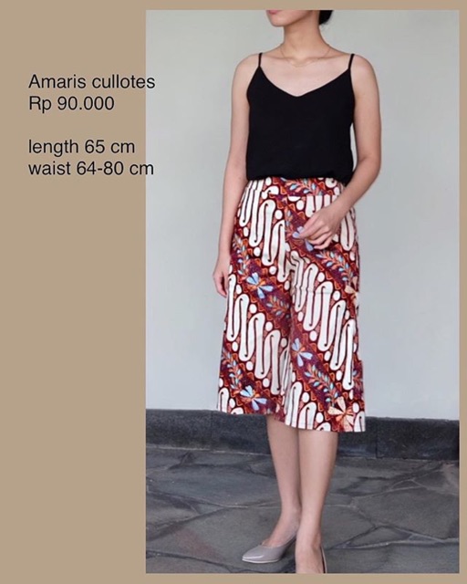 AMARIS CULLOTES / celana batik / kulot batik / baju batik modern / celana batik wanita