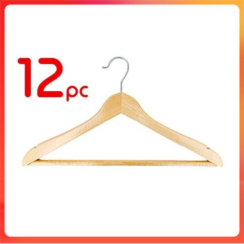 12HKAYUPLG Hanger Kayu Palang Isi 12 Pcs aesthetic estetik Murah Pakaian Celana Dewasa Model Panjang
