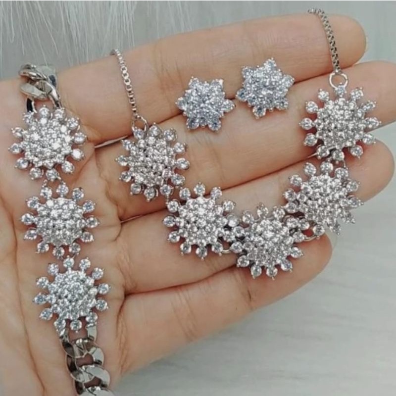 set rodhium bintang titanium cantik. xuping medan sumbayak