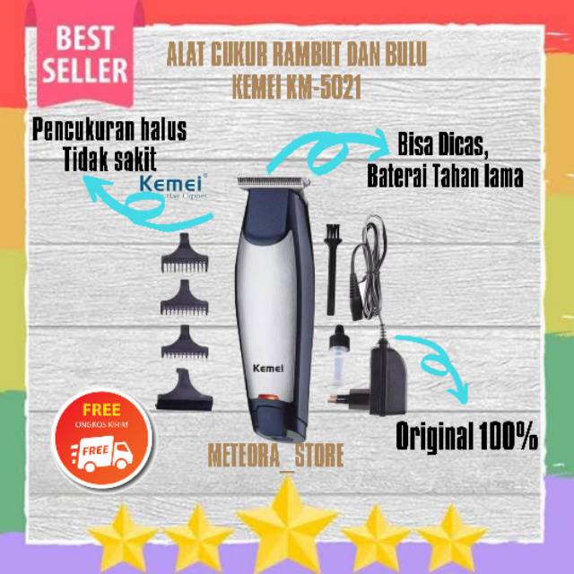 MESIN CUKUR RAMBUT/ALAT POTONG RAMBUT ORIGINAL KEMEI KM 5021