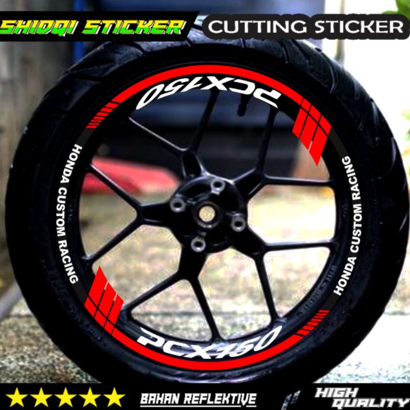 Stiker pcx 150 Sticker velk Sticker velg motor honda pcx 150 otomotif lis velk list velg variasi mot