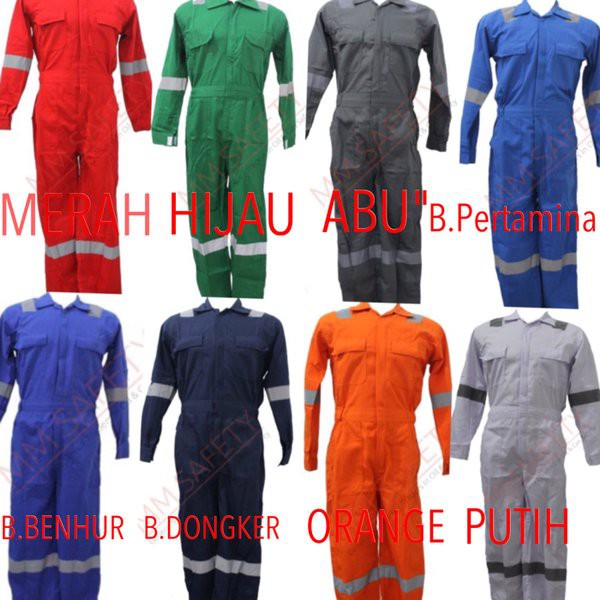 AGEN Katelpak/wearpack coverall/seragam bengkel/safety 13 Warna lengkap dan termurah