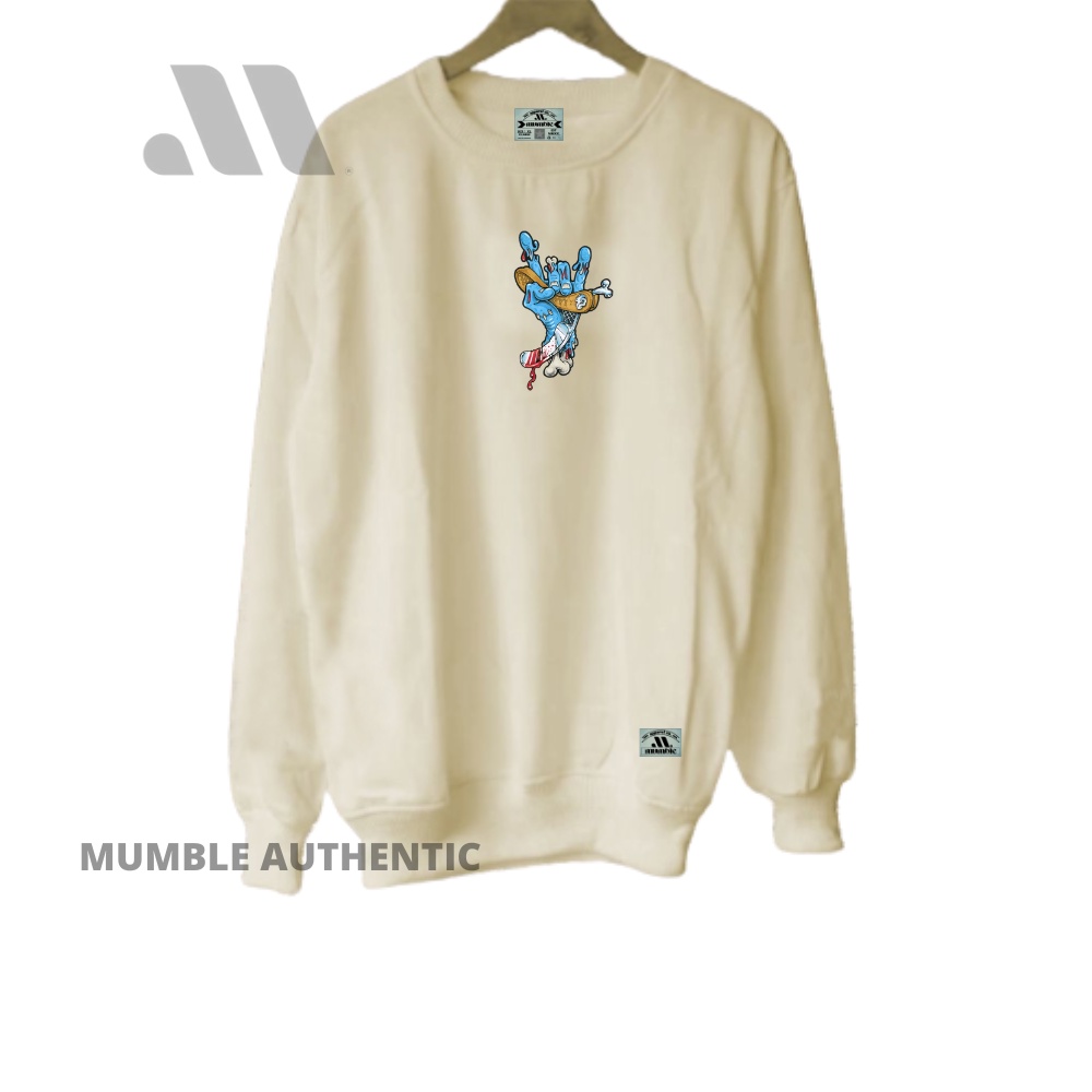 Sweater Katun Pria Distro Crewneck Oversize Terpopuler Aesthetic Local Bandung Mumble Authentic