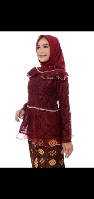 Kebaya rempel kaca LD nya L 95,xl 100,xxl 110xxxl 115-120