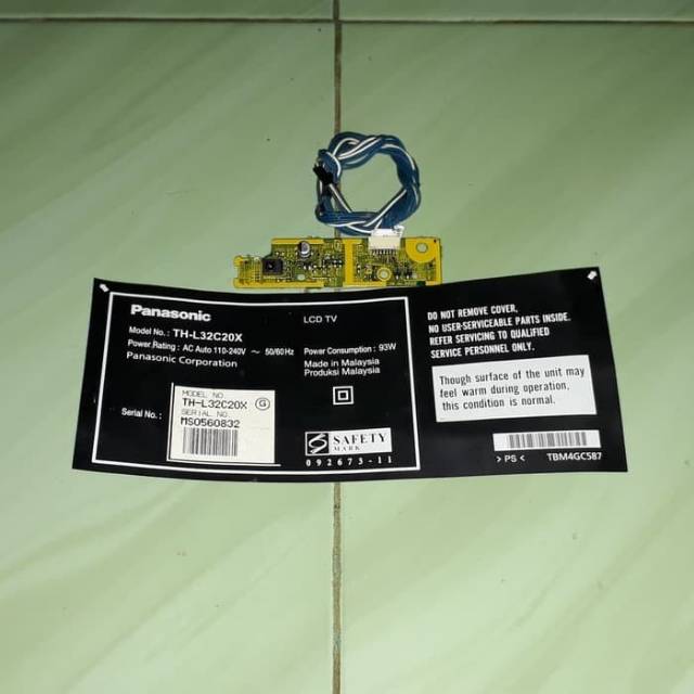 Remote Sensor IR Panasonic THL32C20X L32C20X 32C20X