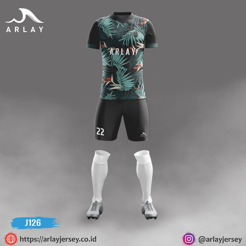 Arlay Jersey Futsal Printing Custom Free Desain Nama No Punggung Logo Ukuran Motif Bunga Daun Shopee Indonesia