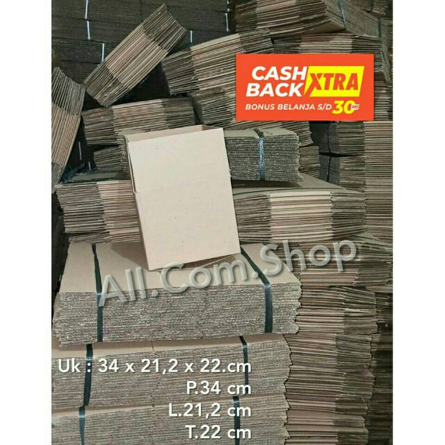 

KARDUS PACKING / DUS KHUSUS PACKING POLLOS / 34x21,2x22 CM Polos uk Sedang