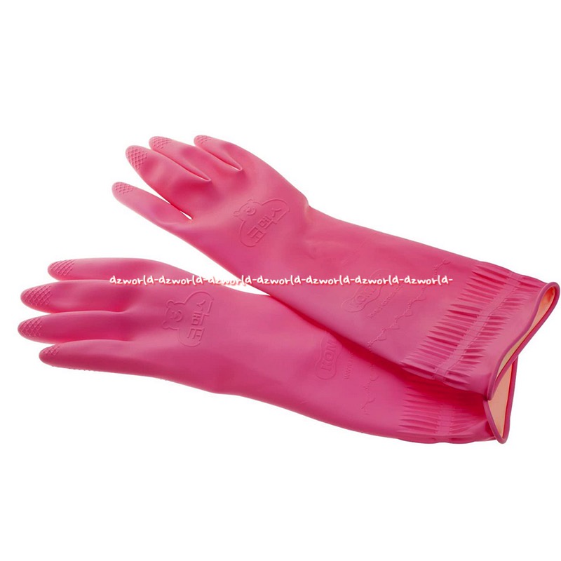Komax Rubber Gloves Long Latex Pink Sarung Tangan Panjang Karet Pink Made in Korea Ramah Lingkungan