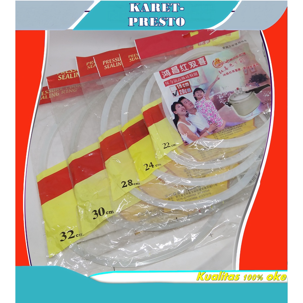 KARET PRESTO / SEAL PANCI / GELANG SIL PRESSURE COOKER 20 22 24 26 28 30 32 CM 3 - 16 LITER