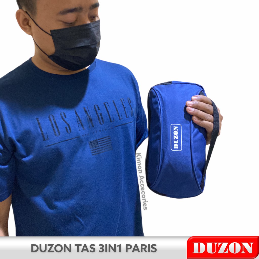 DUZON TAS 3IN1 PARIS MULTIFUNGSI BIKER GYM GUNUNG SELEMPANG PINGGANG