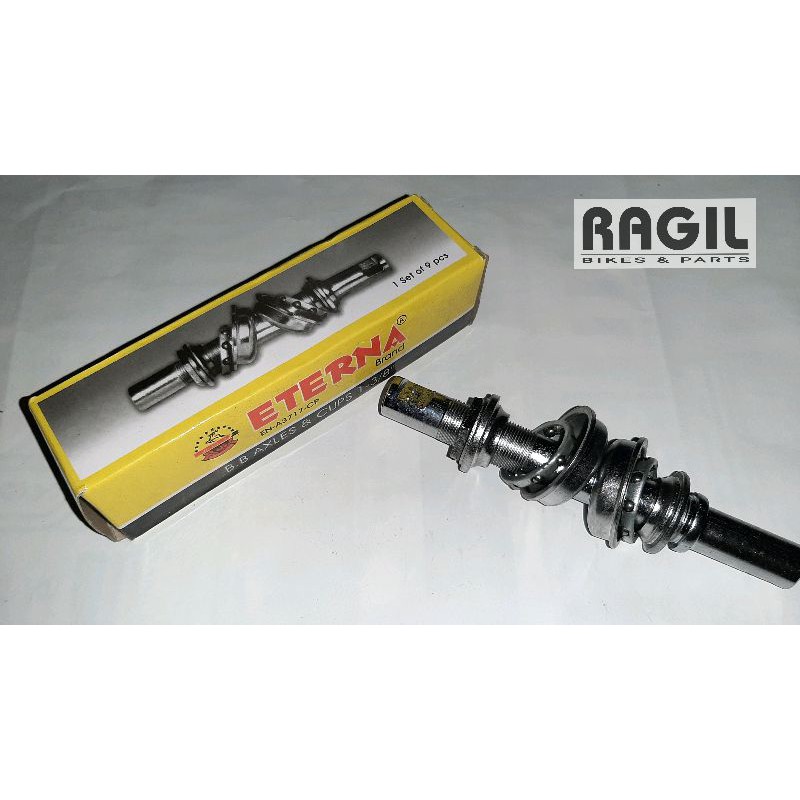 AS TENGAH KERONCONG KECIL BB AXLES & CUPS 1-3/8 BOTTOM BRACKET GIR GEAR CRANK SEPEDA ANAK MINI JENGK