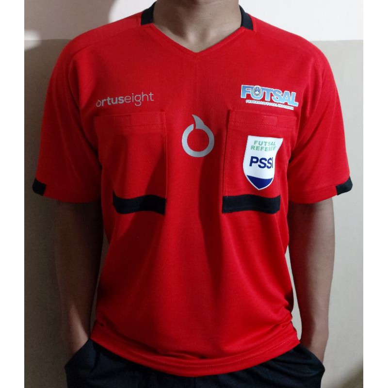 Baju wasit ORTUSEIGHT futsal ( logo saku FUTSAL REFEREE ) kain MILANO