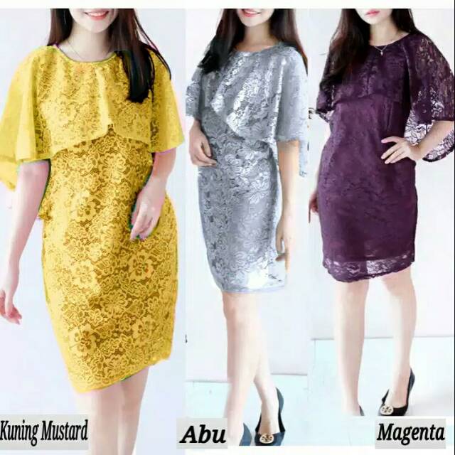 DRESS SORAYA BROKAT / DRESS BRUKAT WANITA MODERN / MINI DRESS