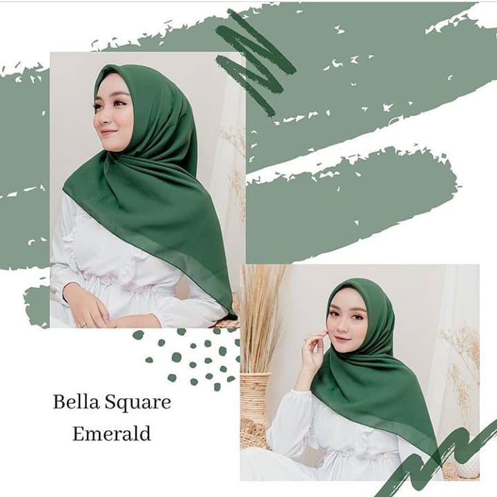 Kerudung Segiempat Polos BELLA SQUARE Hijab Pollycotton Jilbab Bela Grosir Murah PART 1-7