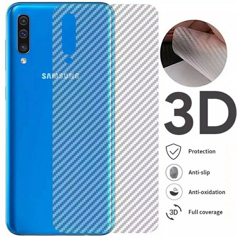 GARSKIN CARBON STICKER REALME 7 BACK SCREEN PROTECTOR TRANSPARAN SKIN