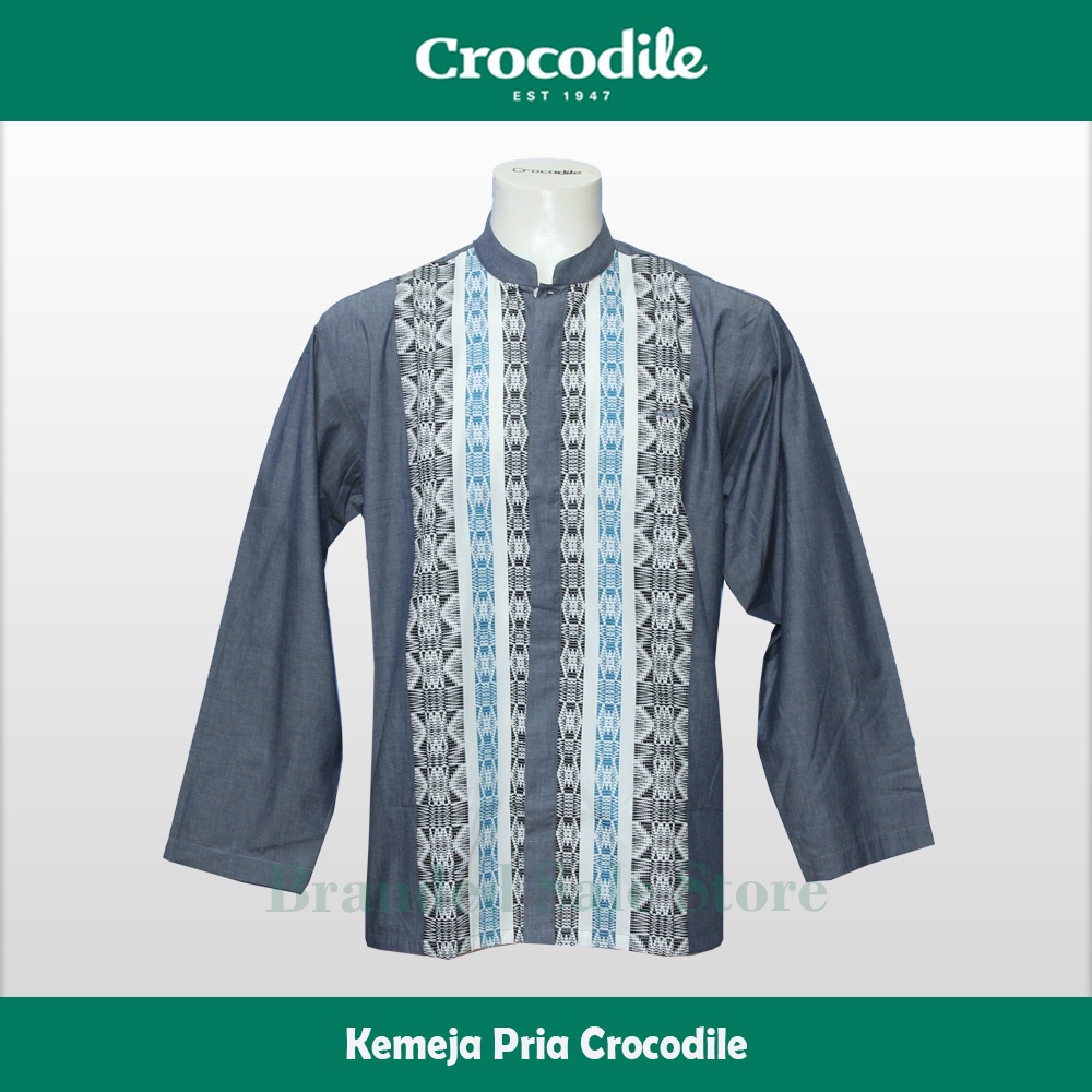 Baju Koko Crocodile / Kemeja Muslim Pria Modern Lengan Panjang Crocodile 818-736-01