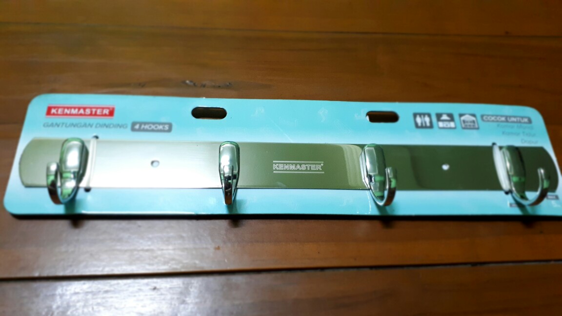 Kenmaster Hanger Plat 4 Gaet Jy201 - Hooks Besi Gantungan Multifungsi