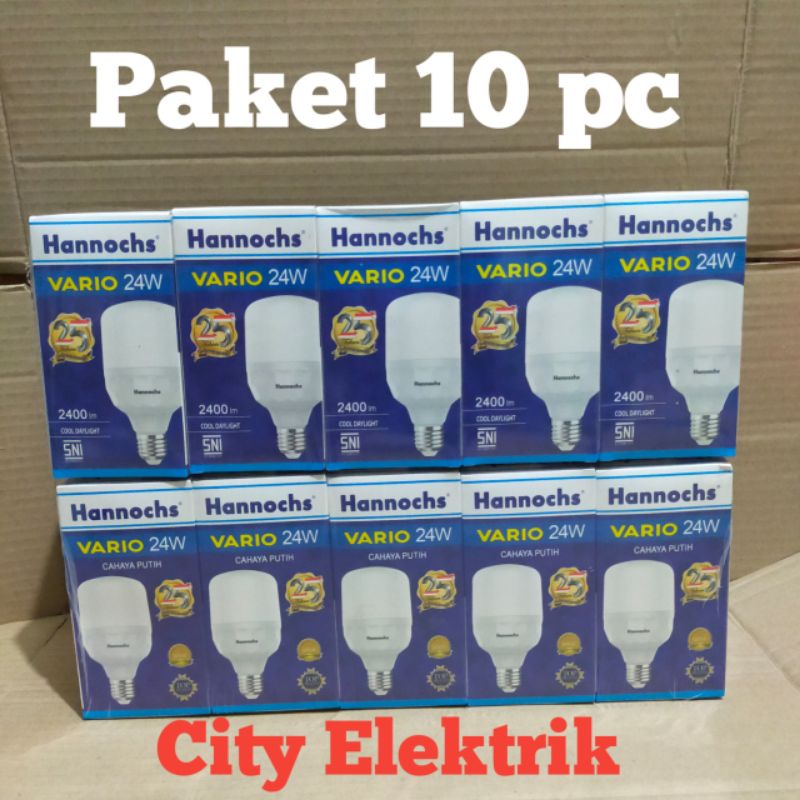 Hannochs Vario 24 Watt ( Paket 10 pc ) Lampu Bohlam Hannochs Vario LED 24 Watt ( Paket 10 Unit )