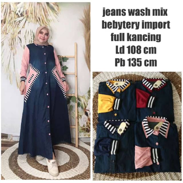 GAMIS LEVIS KOMBINASI