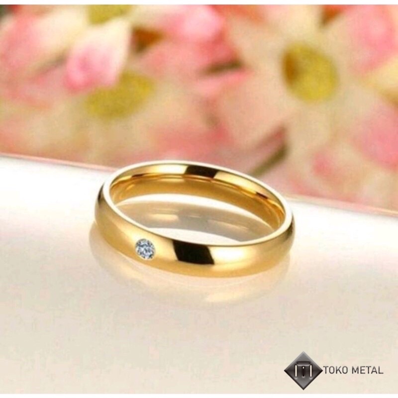 COD✔️ CINCIN TITANIUM MATA 1 COUPLE WANITA &amp; PRIA [TOKO METAL]