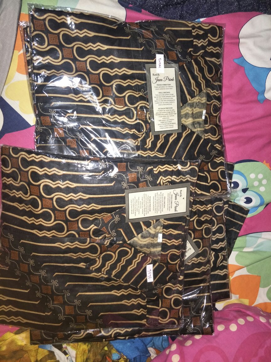 Kemeja Batik Pria Lengan Panjang M L Xl Xxl
