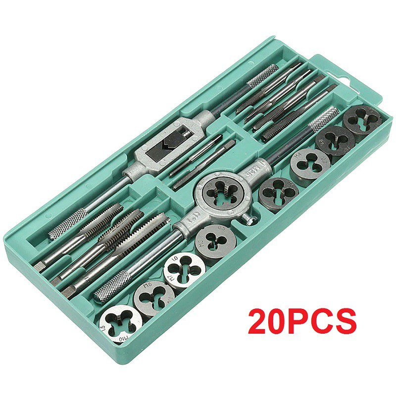 Tap And Die Set 20 Pcs Tap Dan Dies Senai Ulir Drat Baut Mur Snai Snay ZEKI-20 PCS