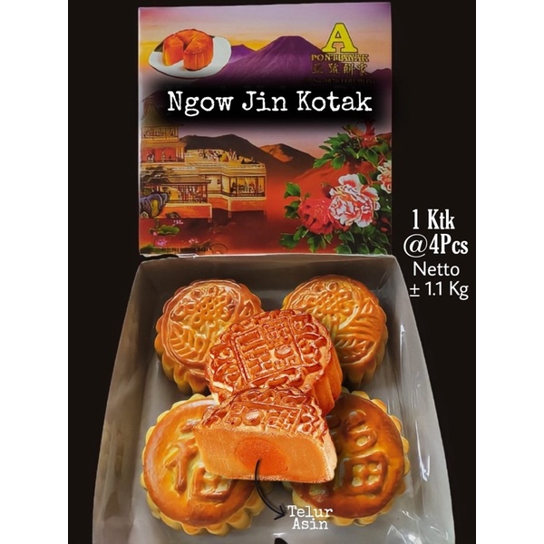 

Kue Bulan Makau Pia isi 4 Telur Mrek A/ Moon Cake Khas Pontianak