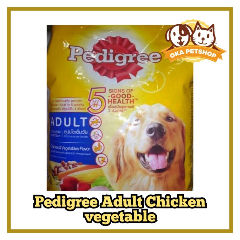 makanan anjing pedigree chicken vegetable adult 1,5kg freshpack