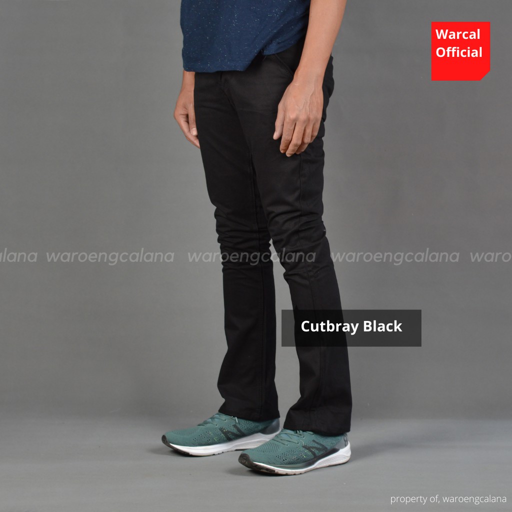 Varius Celana Cutbray Chino Black