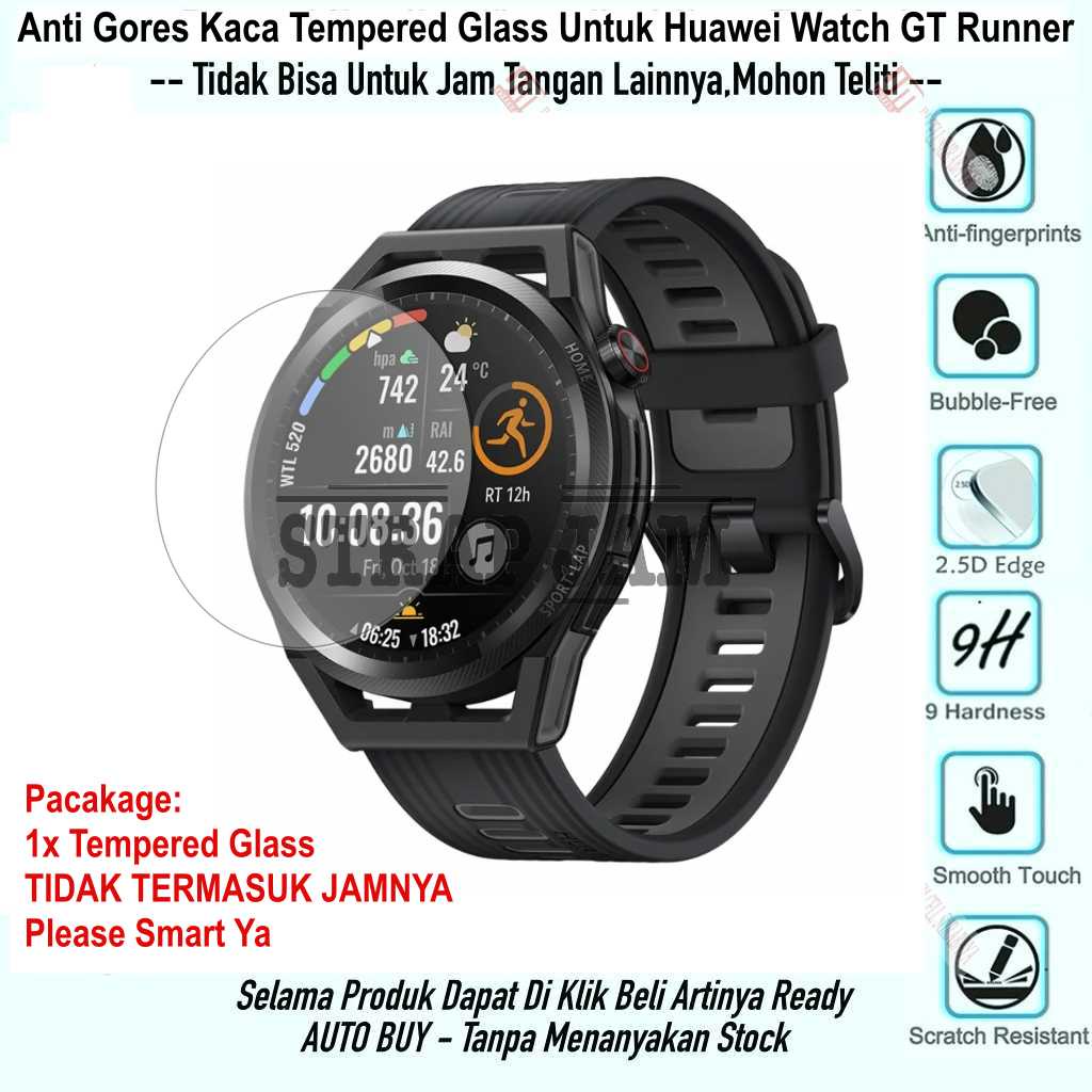 Anti Gores Untuk Huawei Watch GT Runner - Bahan Kaca Tempered Glass Bukan Mika