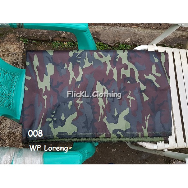 Bahan Kain WP Loreng Camo Parasit Parasut Waterproof Anti Air WP Camo