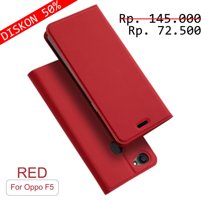 Oppo F5 A73 A79 Case Dux Ducis Skin Original Flip Wallet Cover Oppo F5 - Hitam