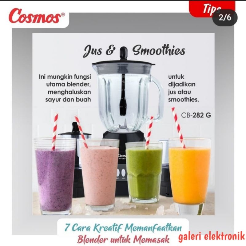 Blender Cosmos CB 282 G KACA,GELAS 3IN1 2LITER