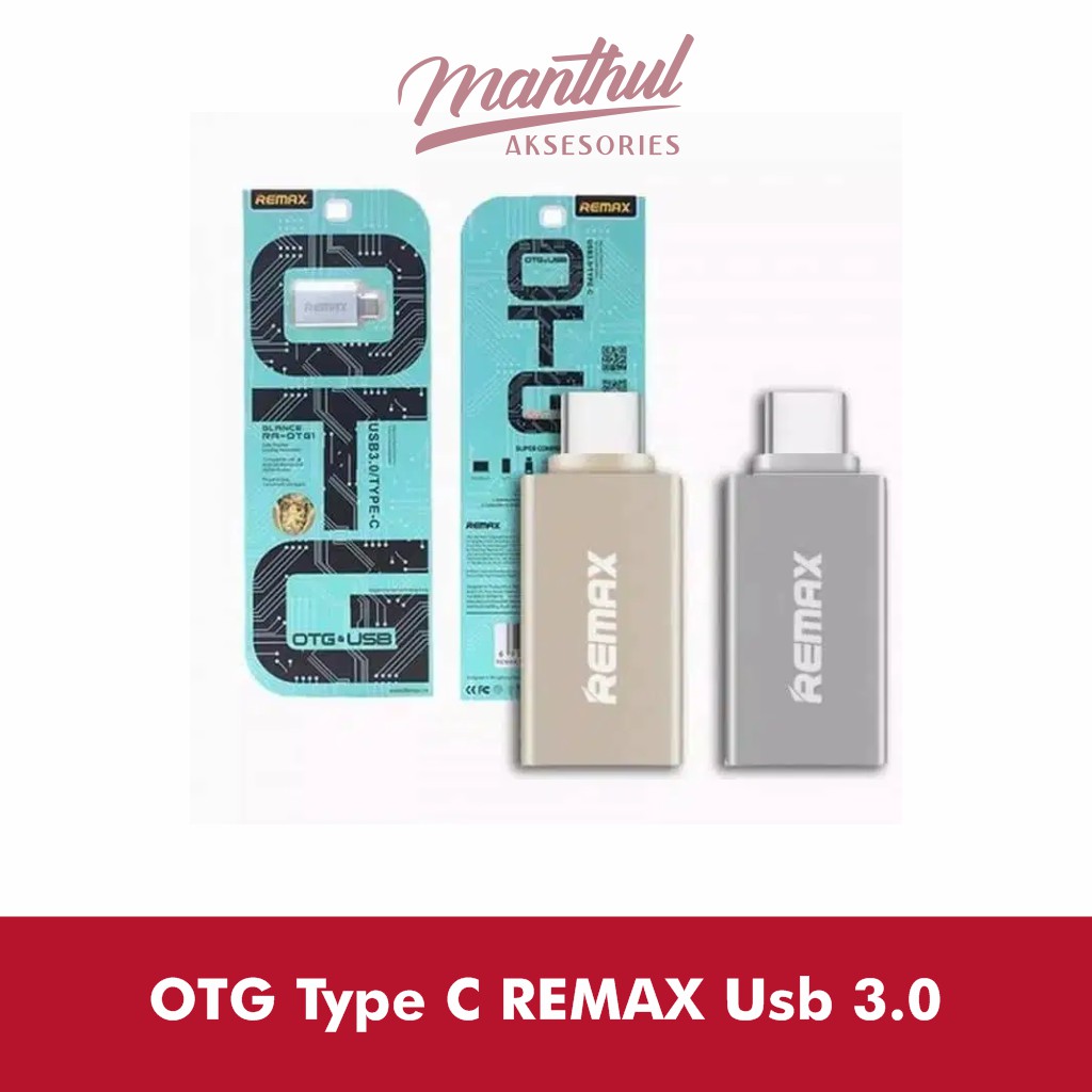 OTG Connector Remax USB Type C 3.0 Original Fast Charging