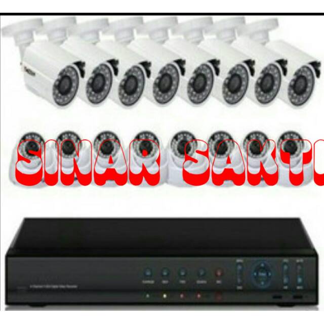PROMO PAKET CCTV 16 CAMERA + HDD 2TB 3.0 MEGAPIXEL ( LENGKAP TGGL PASANG )