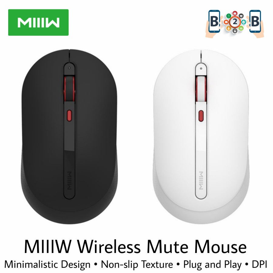 MIIIW Wireless Mute Mouse Plug and Play 1000 DPI