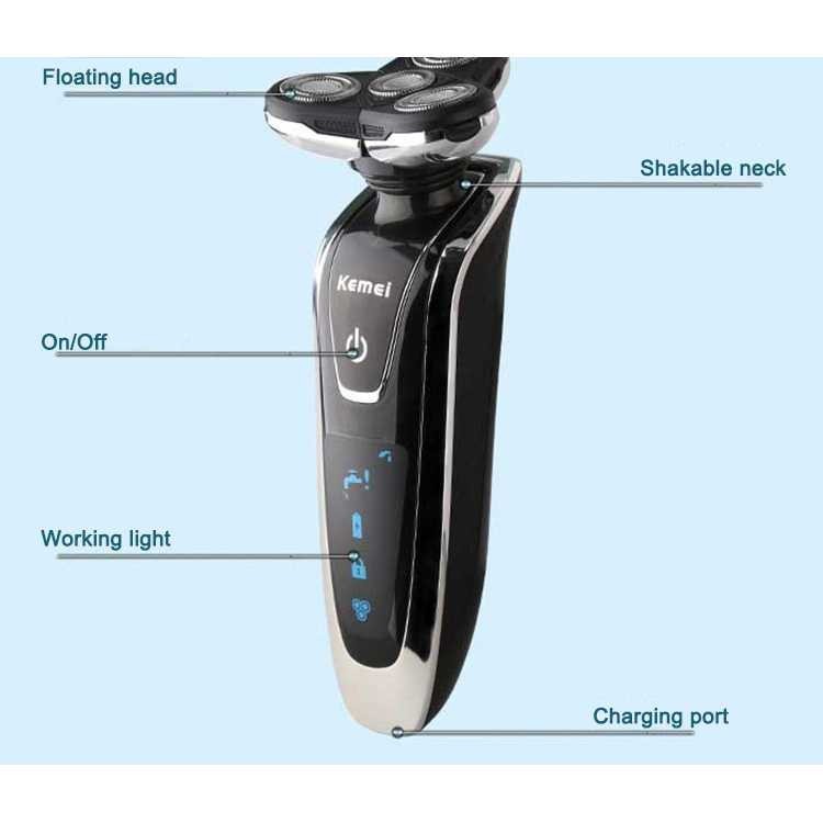 Kemei KM-5181 Alat Cukur Elektrik 4in1 Sikat Gigi Shaver Trimmer Razor