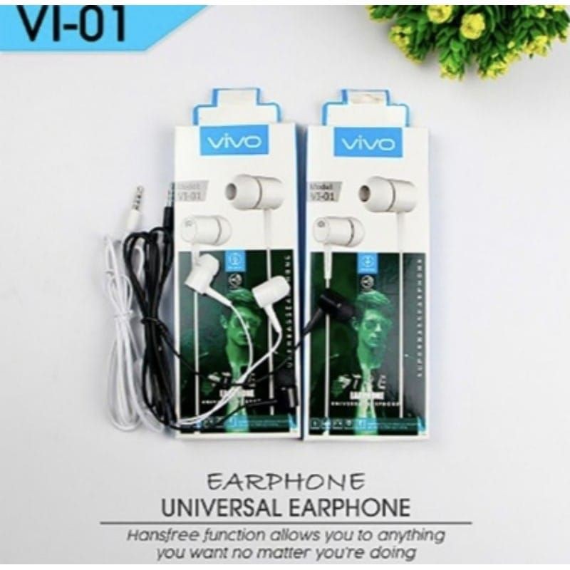 HEADSET VIVO STEREO BASS VI-01 HANDSFREE EARPHONE VIVO STEREO BASS VI-01