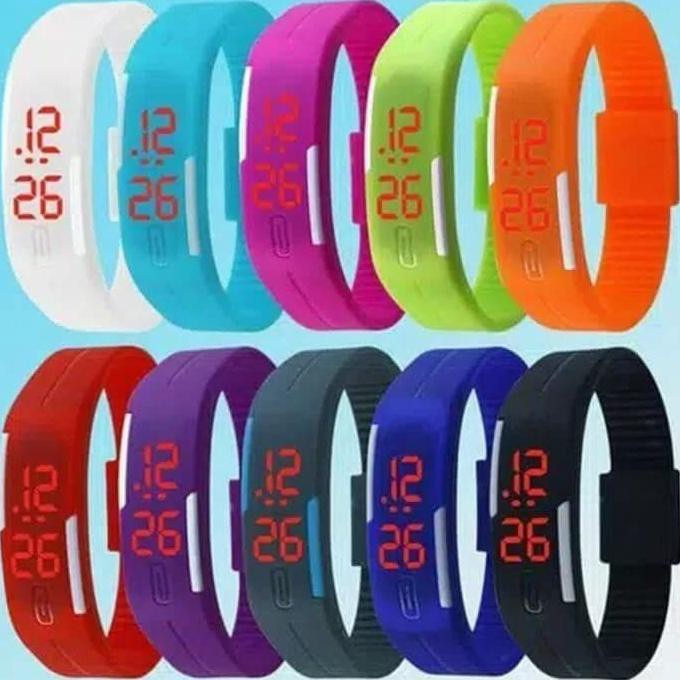 Jam Tangan Led Gelang sporty Adidas Puma Nike Watch Anak Kids