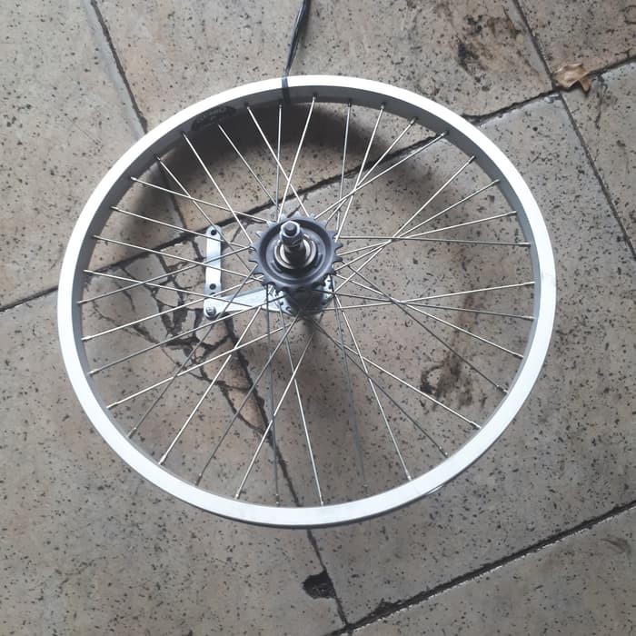 velg sepeda 20 bmx genio aloy silver 36L plus torpedo
