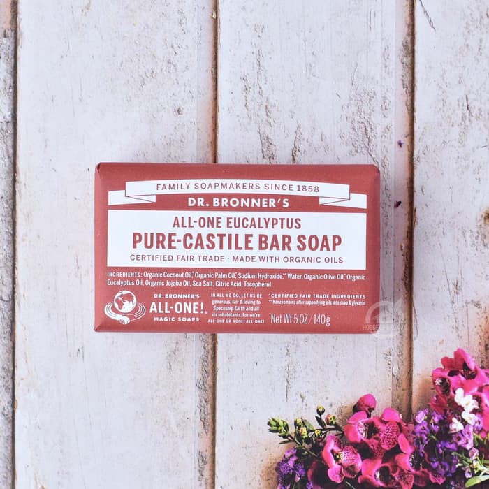 Dr. Bronners Eucalyptus Pure-Castile Bar Soap Terjamin