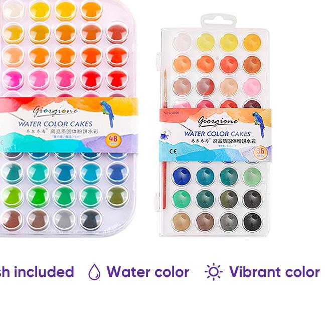 

Model Baru Giorgione Solid Watercolor Paint Cat Air 12/16/24/28/36/48 Warna''