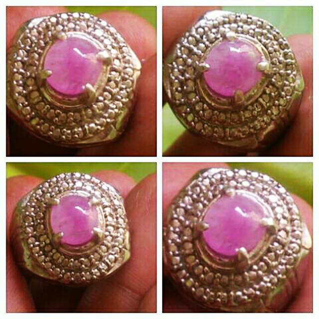 Cincin Natural Ruby Burma Original Yang Unik Warna Cerah Berkwalitas