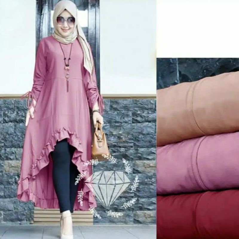 Nesya tunik atasan wanita fashion muslim remaja