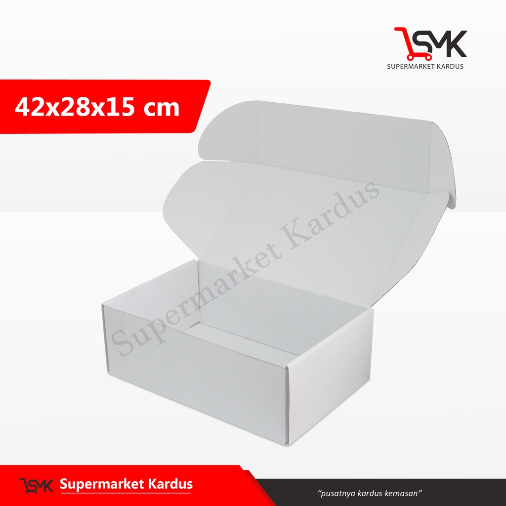 

Box 42x28x15 cm (Astoria) Kardus/Karton/Kemasan/Boxsepatu/Paking/Hampers/Boneka/tinggi10/tinggi15